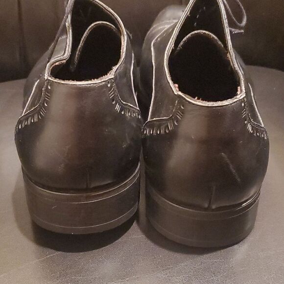 SOLD!!! MEZLAN Men's Black Leather Cap Toe Shoes - Size 13 - Picture 4 of 12